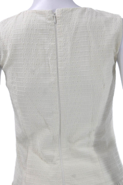 RED Valentino Womens A-Line Ivory Cotton Sleeveless Dress Size 38