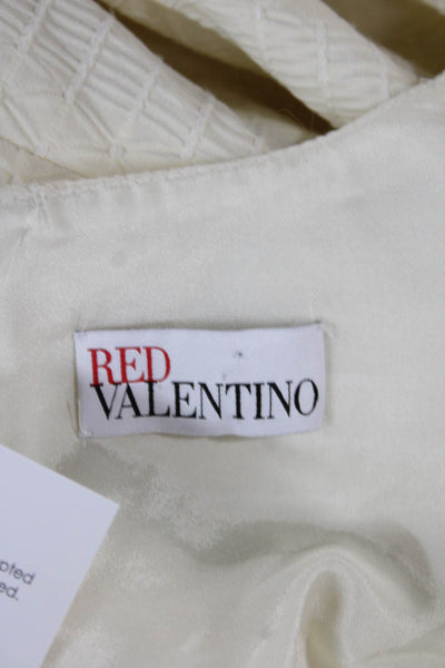 RED Valentino Womens A-Line Ivory Cotton Sleeveless Dress Size 38