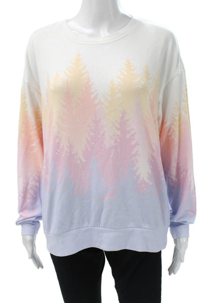 PJ Salvage Womens Pullover Ombre Multicolor Polyester Crew Neck Size M