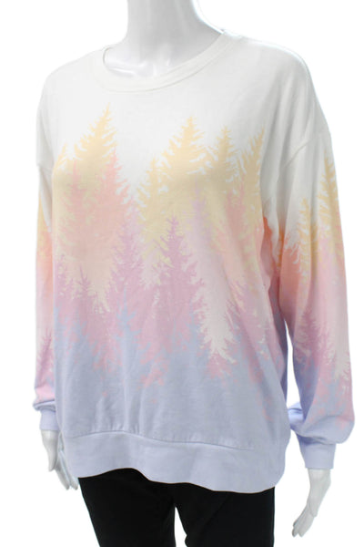 PJ Salvage Womens Pullover Ombre Multicolor Polyester Crew Neck Size M
