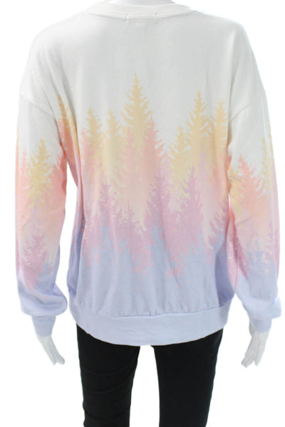 PJ Salvage Womens Pullover Ombre Multicolor Polyester Crew Neck Size M