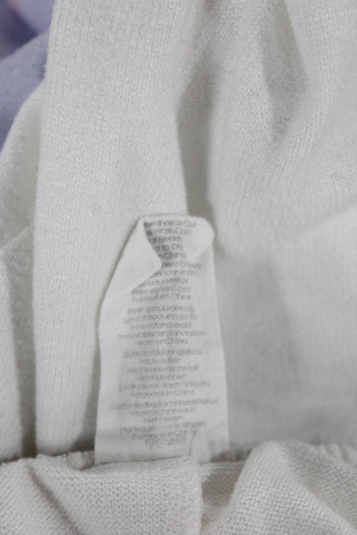 PJ Salvage Womens White Graphic Lounge Pants Drawstring Polyester Size M