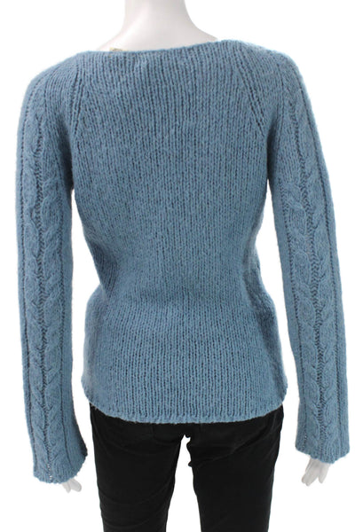 Sleeping On Snow Anthropologie Women Wrap Sweater Blue Vneck Long Sleeve Size S
