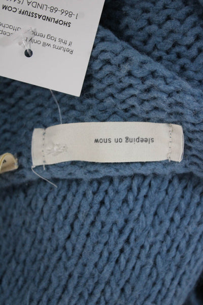 Sleeping On Snow Anthropologie Women Wrap Sweater Blue Vneck Long Sleeve Size S