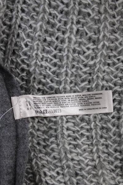 Saturday Sunday Anthropologie Womens Gray Cowl Neck Cotton Cardigan Size S