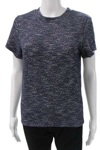 Free People Women Basic Tee Multicolor Crew Neck Flecked Short Sleeve Size L