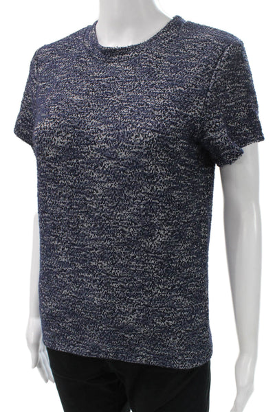 Free People Women Basic Tee Multicolor Crew Neck Flecked Short Sleeve Size L