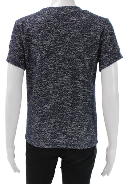 Free People Women Basic Tee Multicolor Crew Neck Flecked Short Sleeve Size L