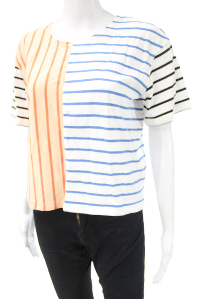 Madewell Womens Colorblock Cotton T-Shirt Short Sleeve Size S