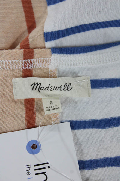 Madewell Womens Colorblock Cotton T-Shirt Short Sleeve Size S