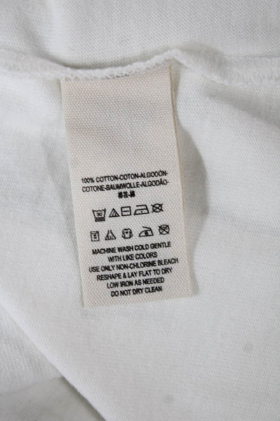 We The Free Women Cropped Tank White Cotton Round Neck Sleeveless Size S