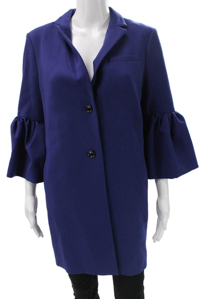 Banana Republic Womens Blue 3/4 Sleeve Button Jacket Petite Size S