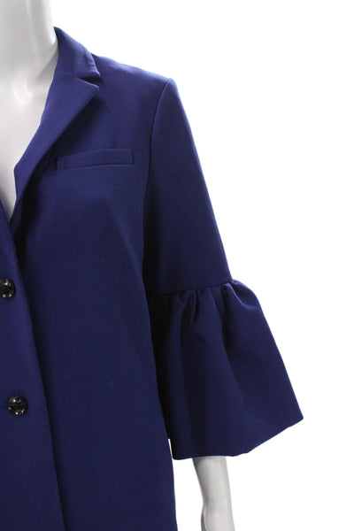 Banana Republic Womens Blue 3/4 Sleeve Button Jacket Petite Size S