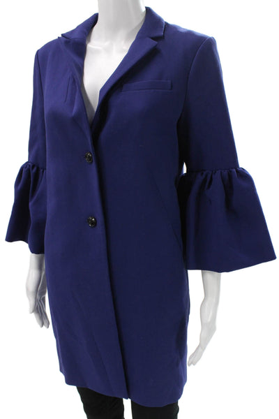 Banana Republic Womens Blue 3/4 Sleeve Button Jacket Petite Size S