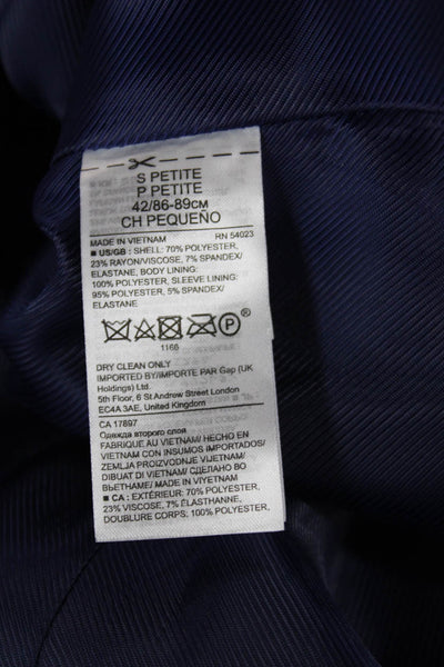 Banana Republic Womens Blue 3/4 Sleeve Button Jacket Petite Size S