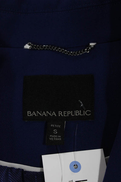 Banana Republic Womens Blue 3/4 Sleeve Button Jacket Petite Size S