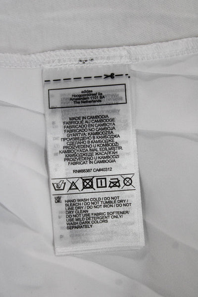 Adidas Womens Basic White Cotton Crew Neck Short Sleeve T-Shirt Size S