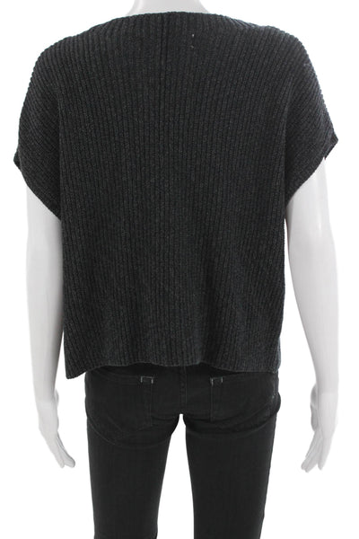 FP Movement Womens Gray Cotton Pullover Sweater Round Neck Sleeveless Size M