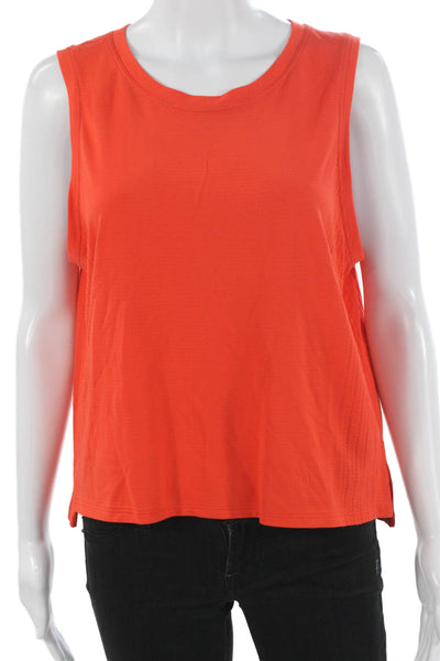 Lululemon Women Basic Sleeveless Tank Orange Polyester Blend Size S