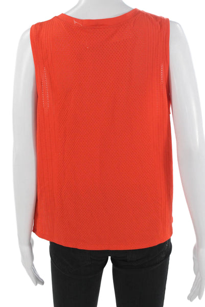 Lululemon Women Basic Sleeveless Tank Orange Polyester Blend Size S