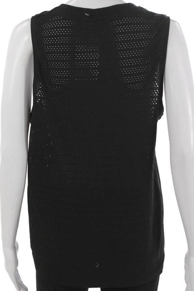 Lululemon Women Basic Sleeveless Tank Black Crew Neck Polyester Blend Size M