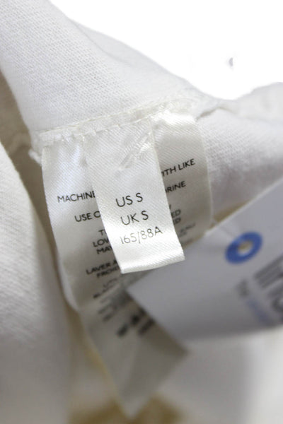 We The Free Womens White Sleeveless Cotton Crew Neck T-Shirt Size S
