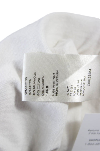 We The Free Womens White Sleeveless Cotton Crew Neck T-Shirt Size S