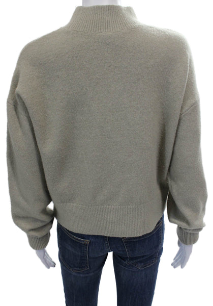 & Other Stories Women Gray Mock Neck Pullover Sweater Long Sleeve Size S
