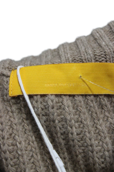 Yellow Label Co. Womens Pullover Sweater Beige Wool Blend Size M