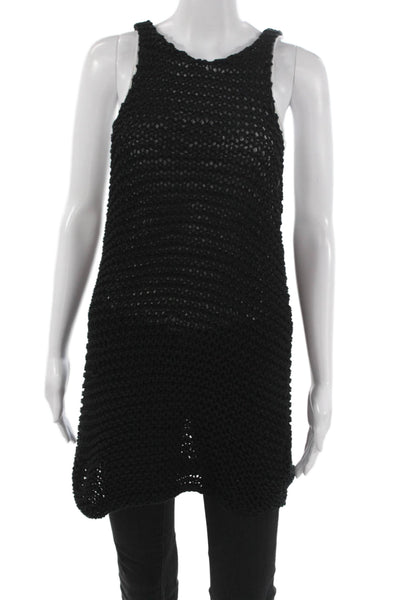 Mikoh Women Tunic Tank Scoop Neck Cotton Sleeveless Black Size 2