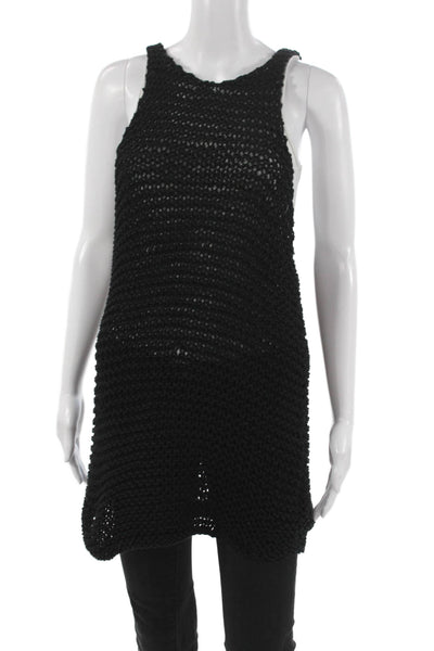 Mikoh Women Tunic Tank Scoop Neck Cotton Sleeveless Black Size 2