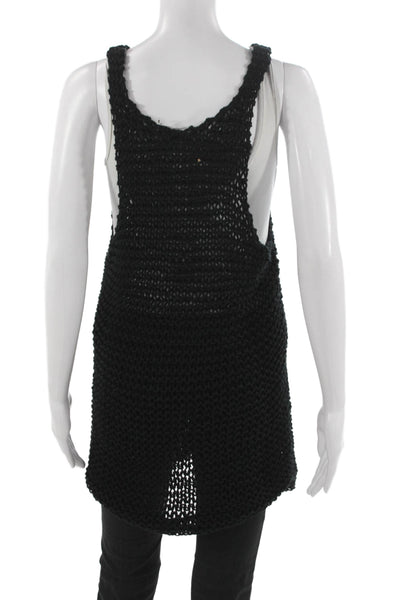 Mikoh Women Tunic Tank Scoop Neck Cotton Sleeveless Black Size 2
