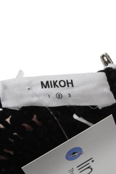 Mikoh Women Tunic Tank Scoop Neck Cotton Sleeveless Black Size 2
