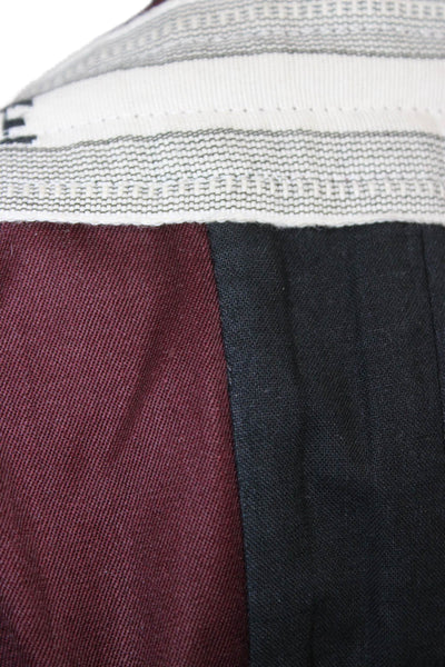Loewe Mens Red Wool Track Pants Drawstring Size 48