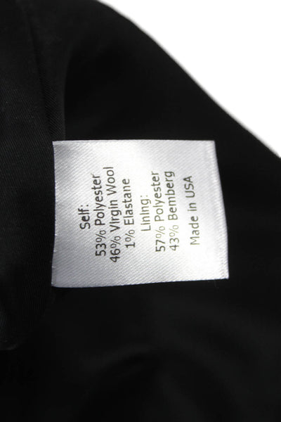 La Ligne Women Black A-Line Skirt Polyester Button Short Size 0