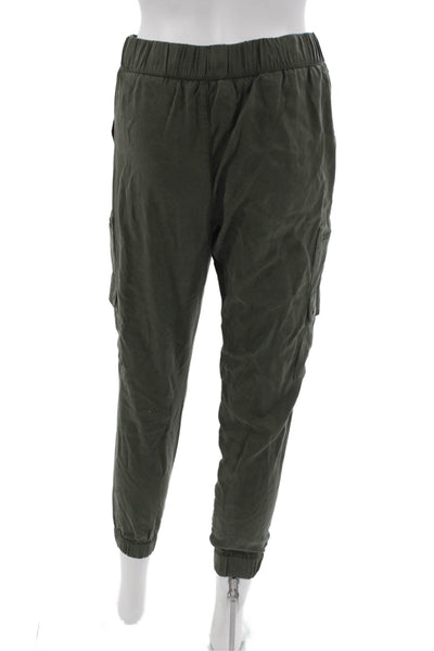 Banana Republic Women Cargo Pants Green Lyocell Drawstring Size XS
