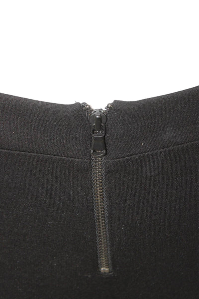 Alice + Olivia Women Ankle Leather Leggings Black Size 2