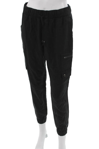 Banana Republic Women Cargo Pants Black Lyocell Drawstring Size XS