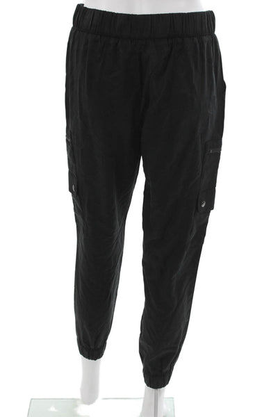 Banana Republic Women Cargo Pants Black Lyocell Drawstring Size XS