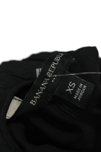 Banana Republic Women Cargo Pants Black Lyocell Drawstring Size XS