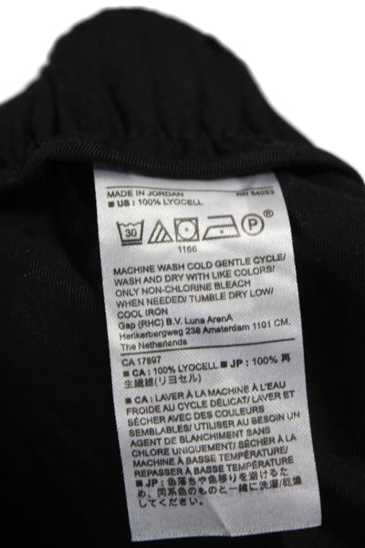 Banana Republic Women Cargo Pants Black Lyocell Drawstring Size XS