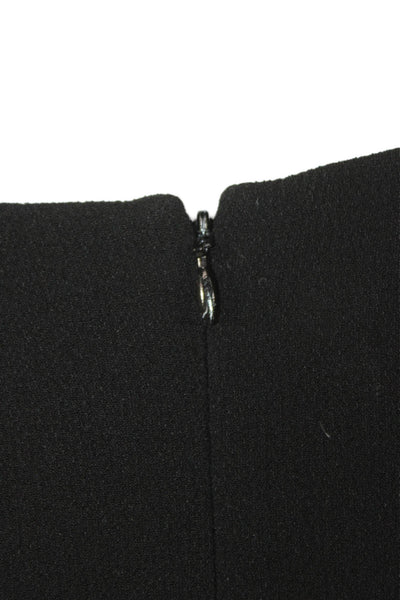 Club Monaco Womens Black Sleeveless Jumpsuit Round Neck Zip Acetate Size 12