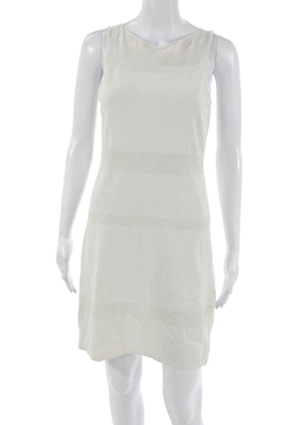 Sarah Pacini Women Sheath Dress Ivory Sleeveless Boat Neck Size One Size