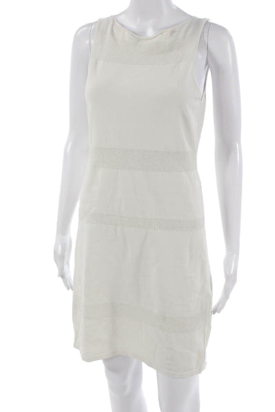 Sarah Pacini Women Sheath Dress Ivory Sleeveless Boat Neck Size One Size