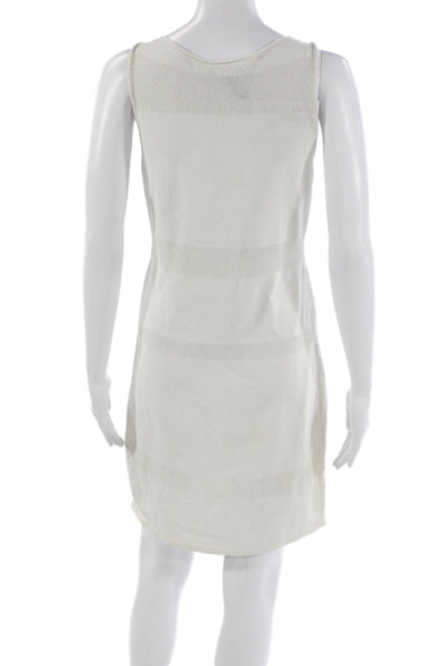 Sarah Pacini Women Sheath Dress Ivory Sleeveless Boat Neck Size One Size