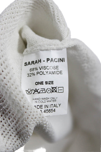 Sarah Pacini Women Sheath Dress Ivory Sleeveless Boat Neck Size One Size
