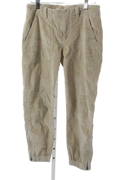 Banana Republic Women Beige Cotton Jogger Pants Petite Size 4