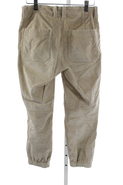 Banana Republic Women Beige Cotton Jogger Pants Petite Size 4