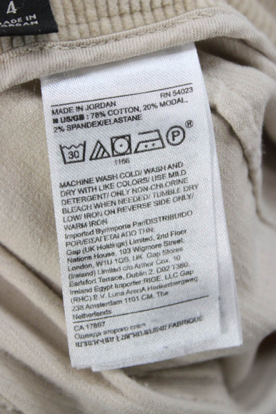 Banana Republic Women Beige Cotton Jogger Pants Petite Size 4