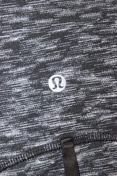 Lululemon Womens Gray Flecked Track Jacket Zip Polyester Size 8